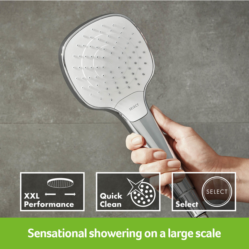 hansgrohe Croma Select E Vario EcoSmart Shower Head | SaveMoneyCutCarbon