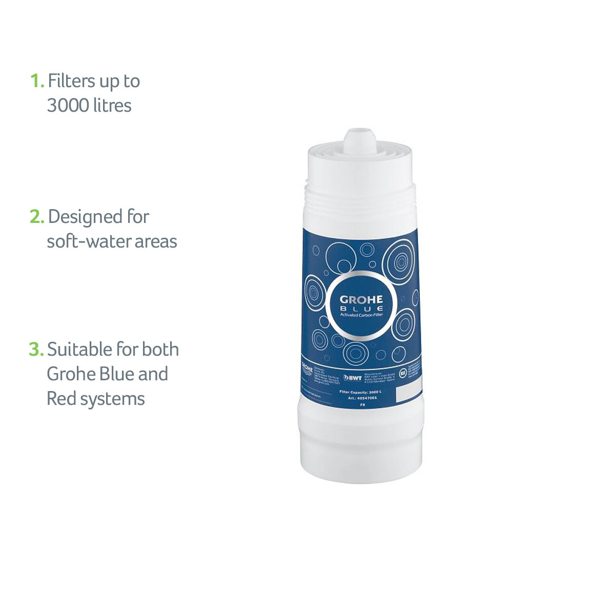 Grohe Blue Soft Water Active Carbon Filter | 3000 Litre
