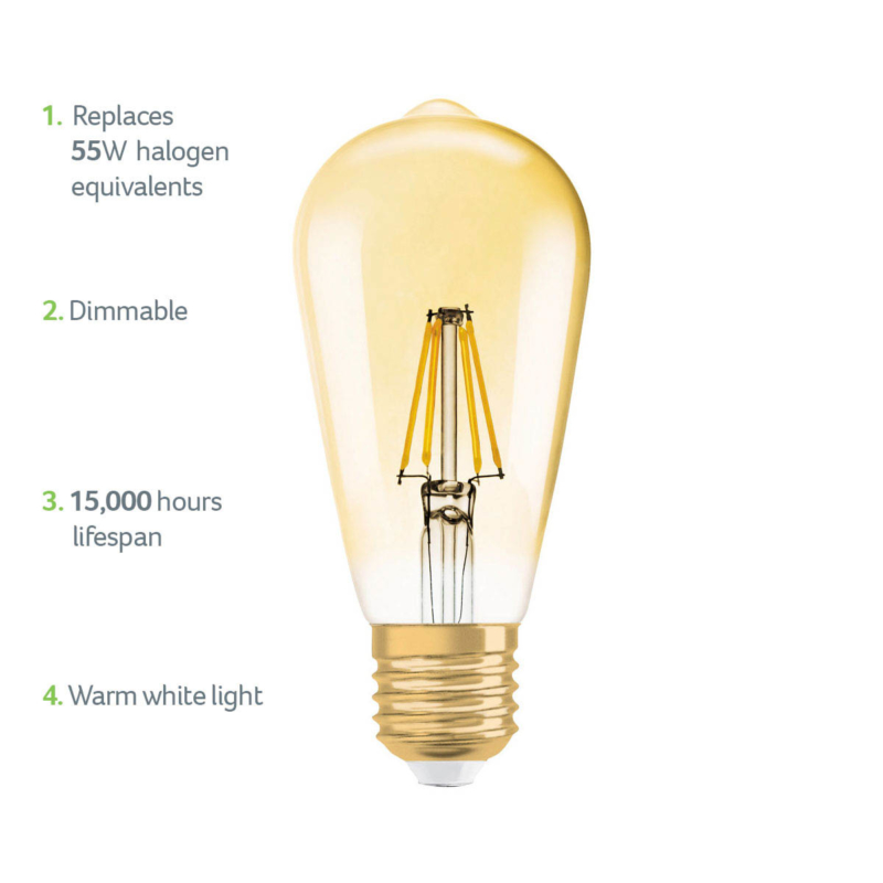 4052899972360-Ledvance-Vintage-1906-LED-Filament-Edison-ST64-E27-7W-2500K---Dimmable-Gold-1200-x1200-