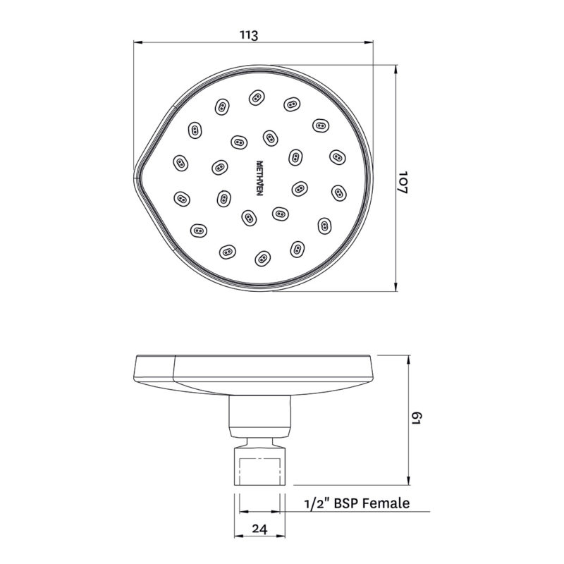 Methven Kiri MK2 Satinjet Shower Head Chrome