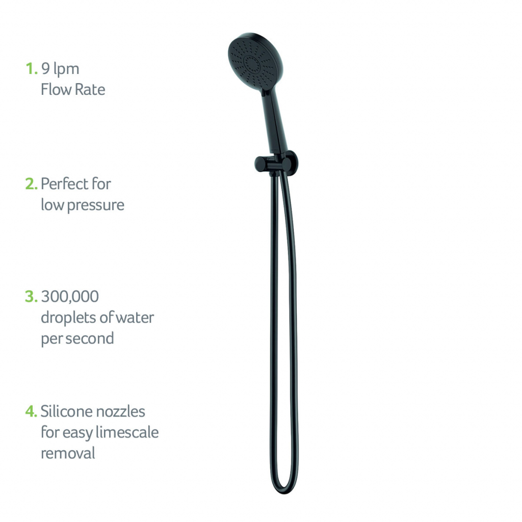 Methven Krome Airstream Hand Shower Matte Black