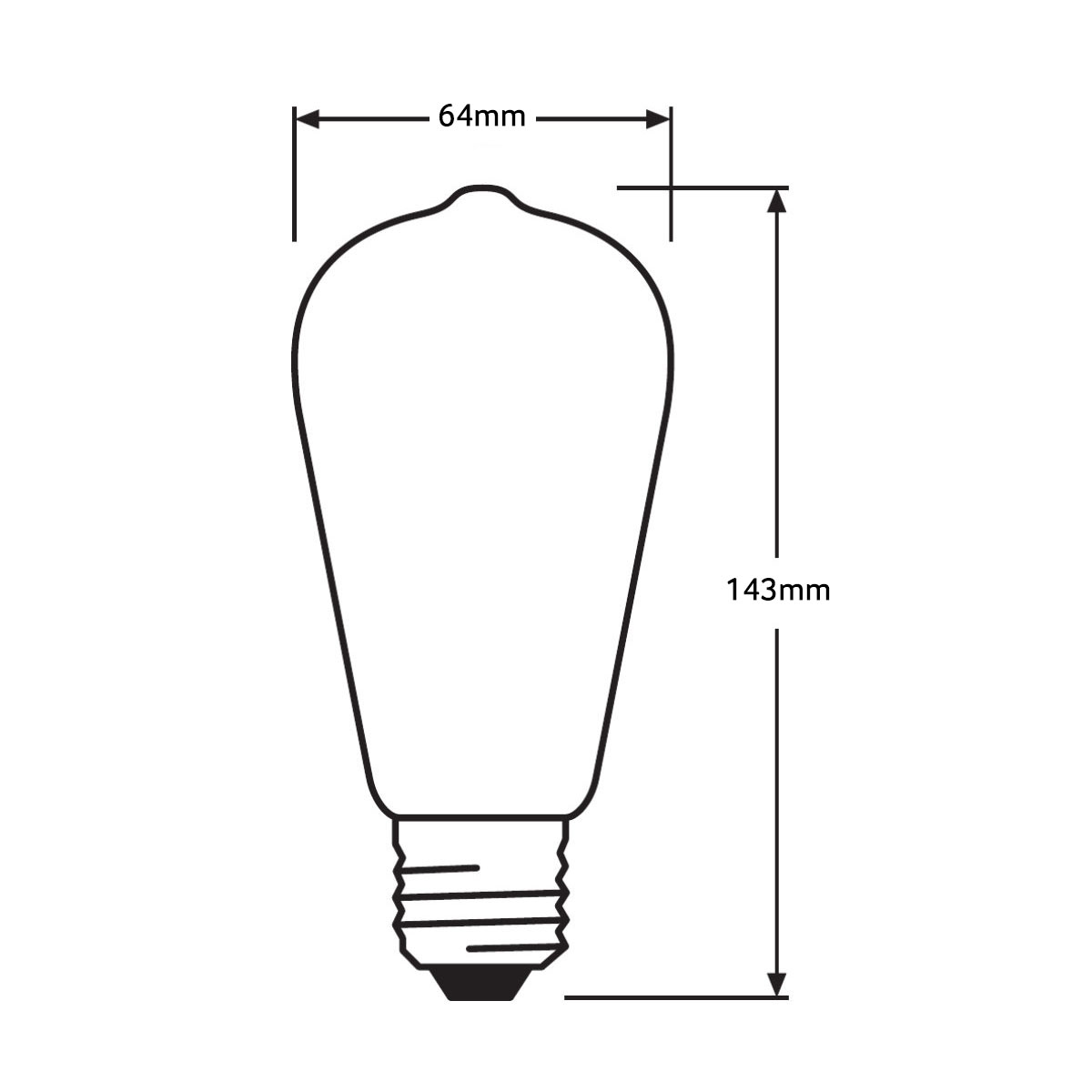 Ledvance Parathom Frosted LED Bulb E27 6.5W 2700K | Warm White
