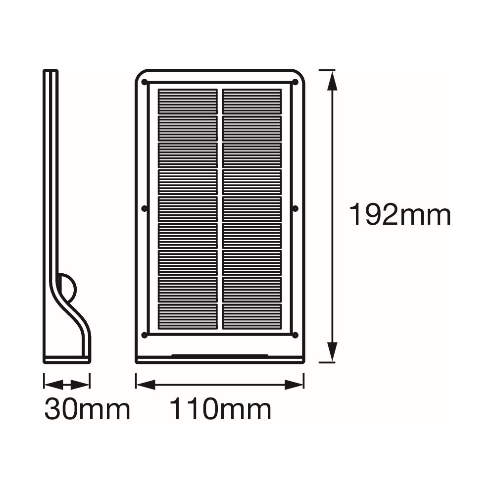 Ledvance Door LED Outdoor Light 3W 4000K Silver Solar Powered