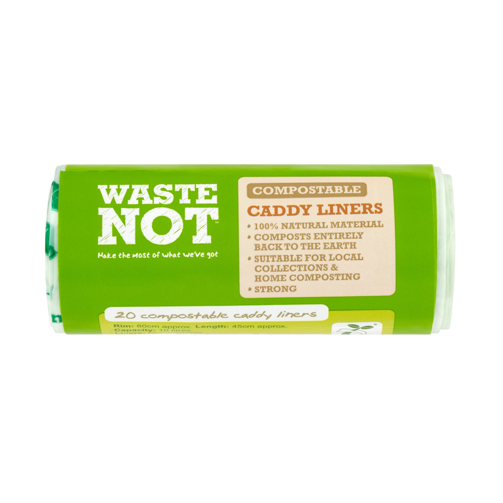 Waste Not Compostable Caddy Liners 20 Pack 10L