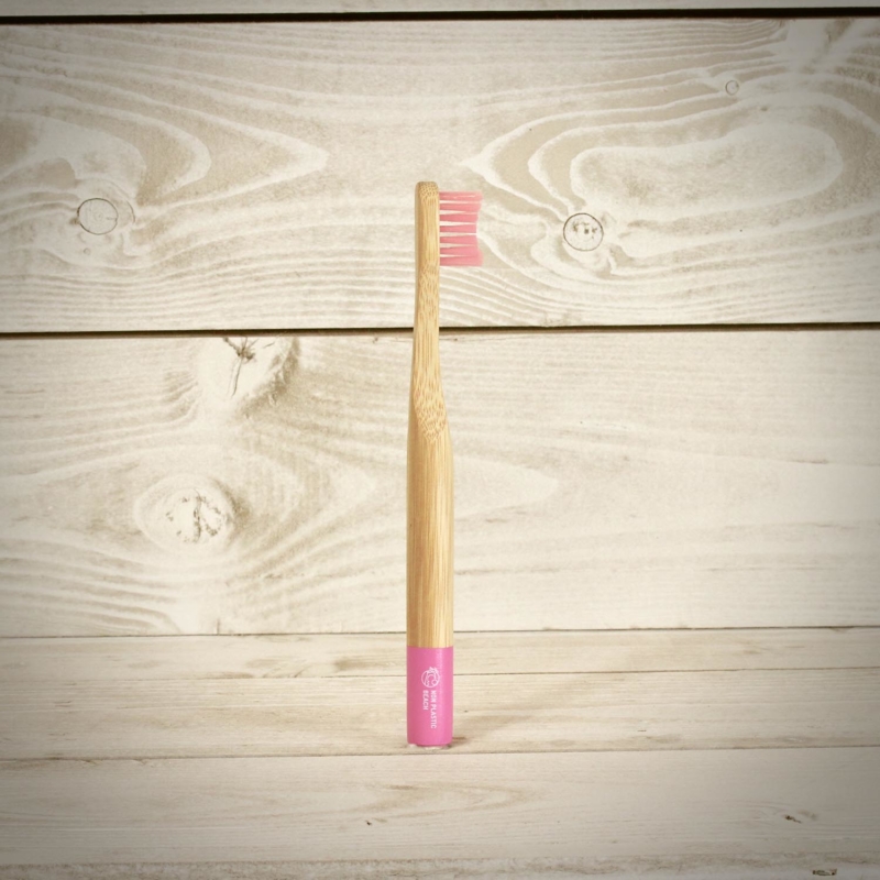 Non Plastic Beach Bamboo KIds Toothbrush Pink_Main