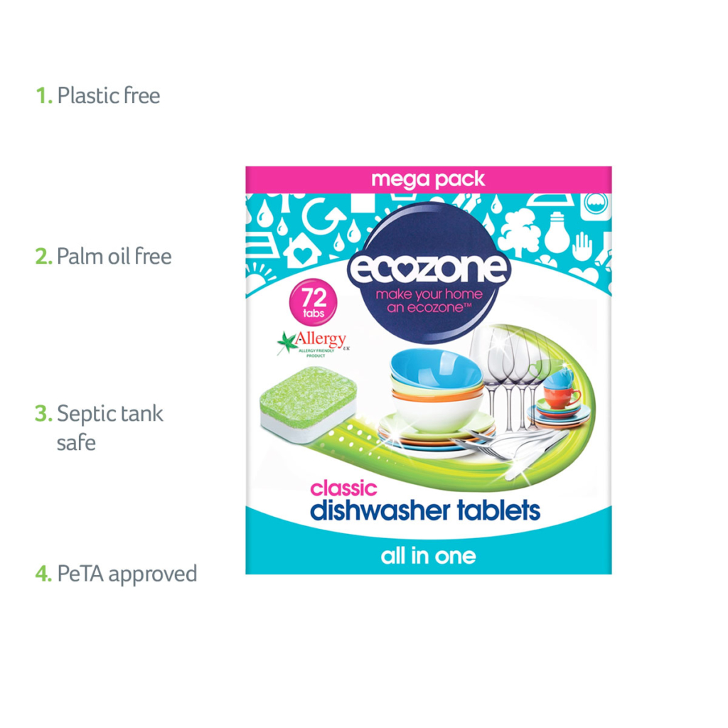 Ecozone All in One Dishwasher Tablets 72 Tablets
