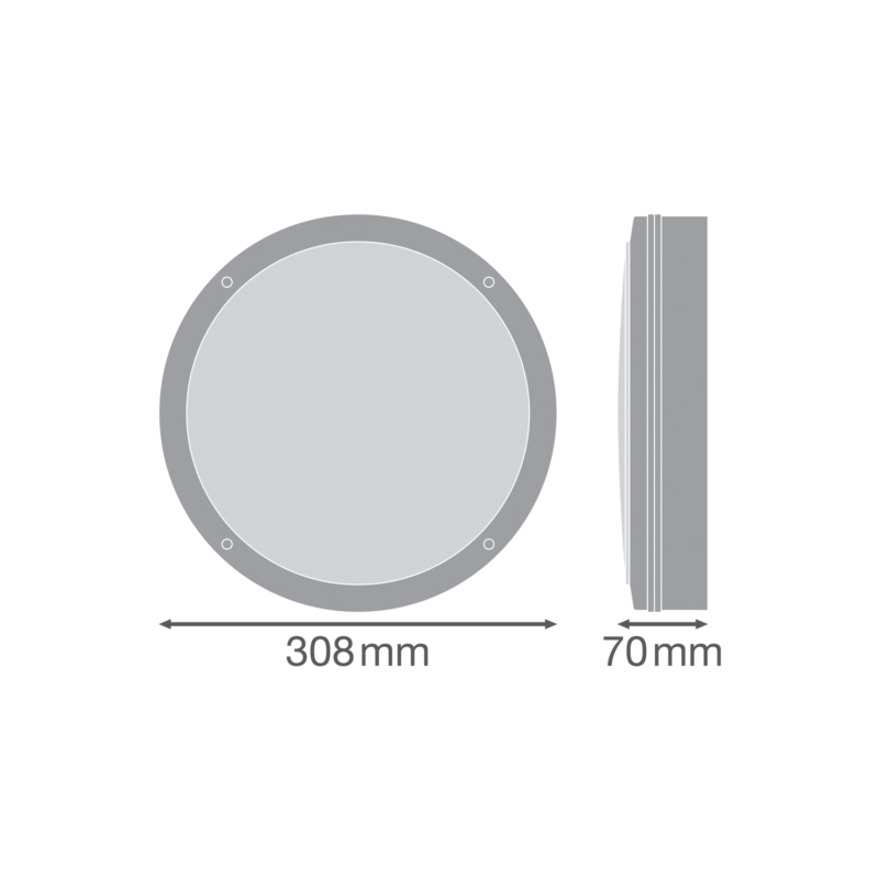 Ledvance LED Surface Bulkhead 15W White-4058075375185-Dimensions