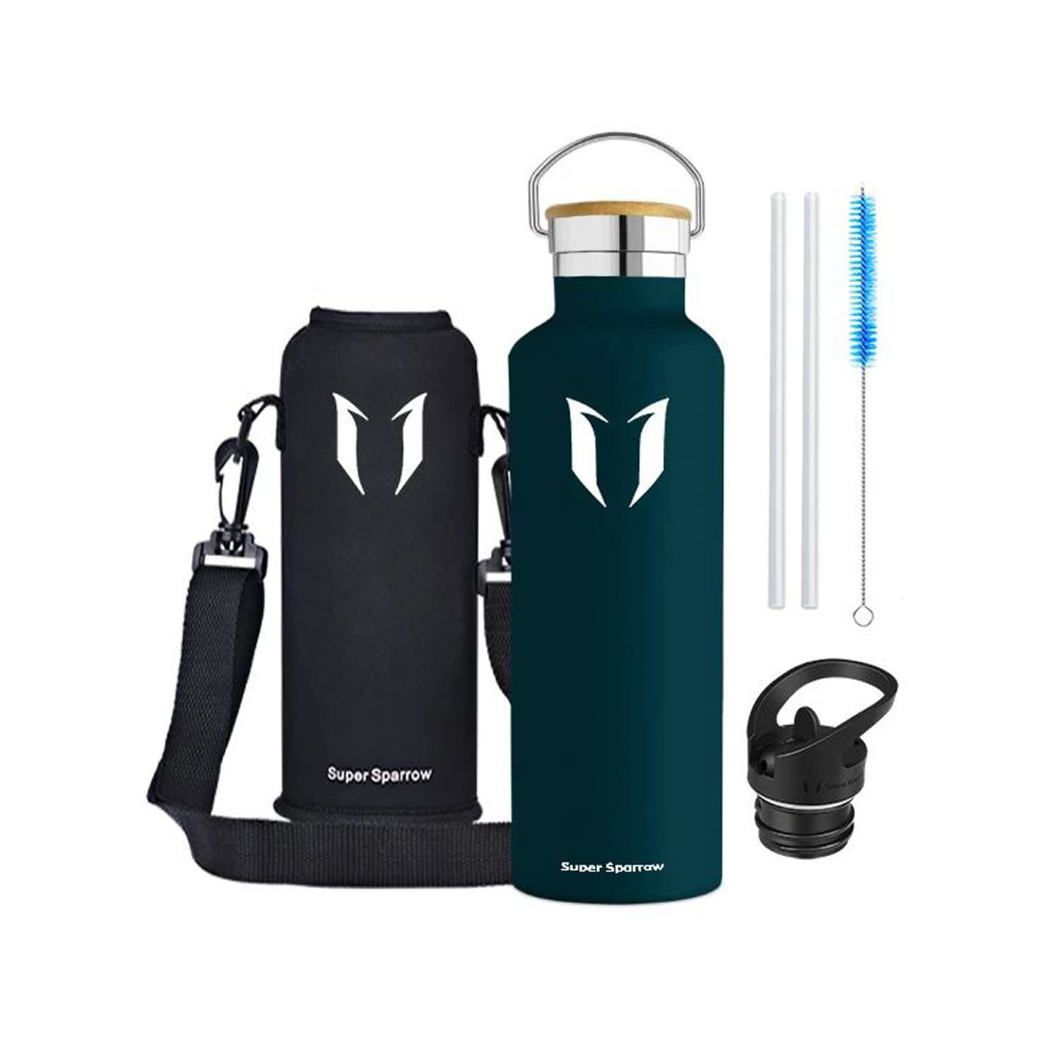 Super Sparrow Water Bottle Insulated Stainless Steel 750ml Jade