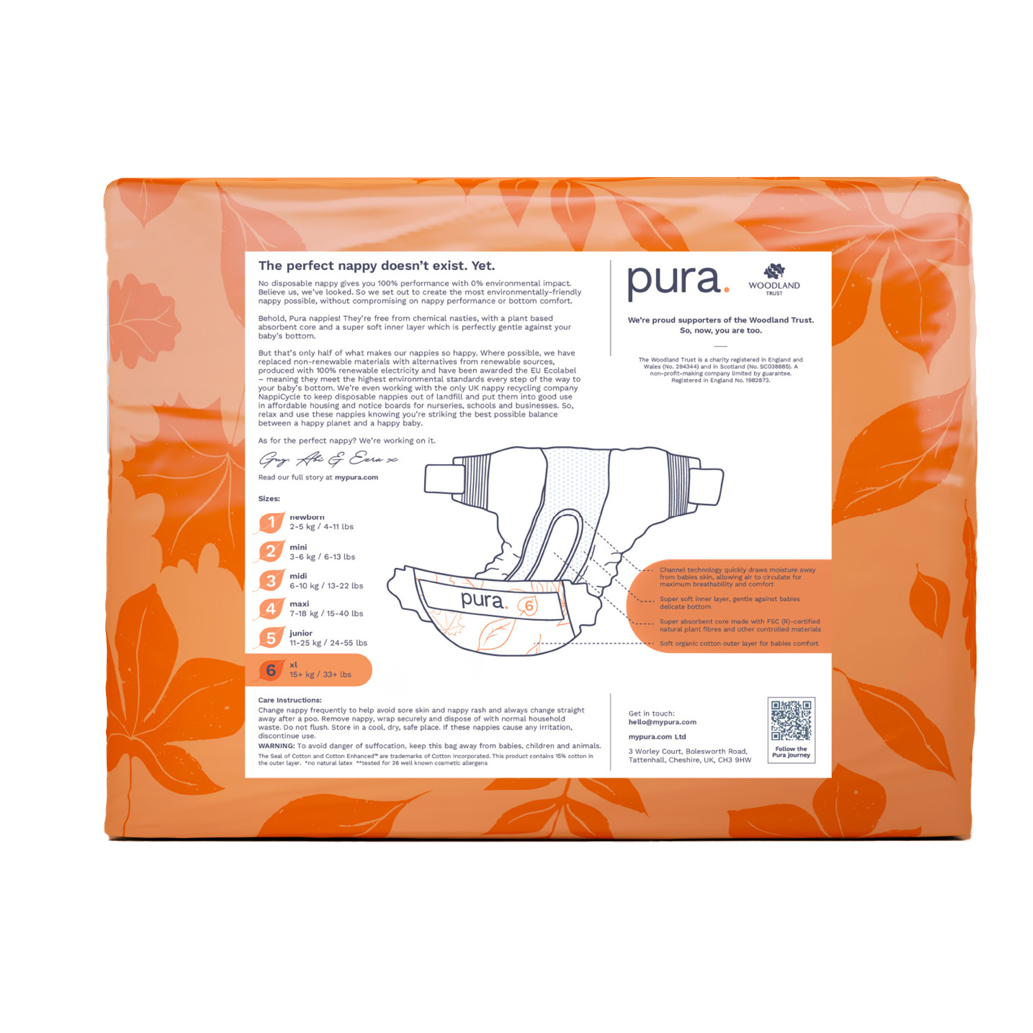 Pura Eco Nappies Size 6 (15kg+) 21 Per Pack