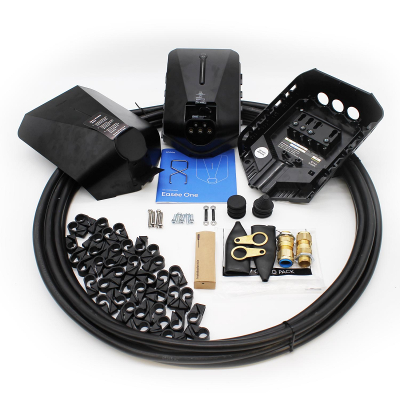Easee One EV Chager with full install kit for electricians