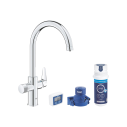 Grohe Blue Pure BauCurve 282 C Spout Kitchen Mixer Tap Starter Kit