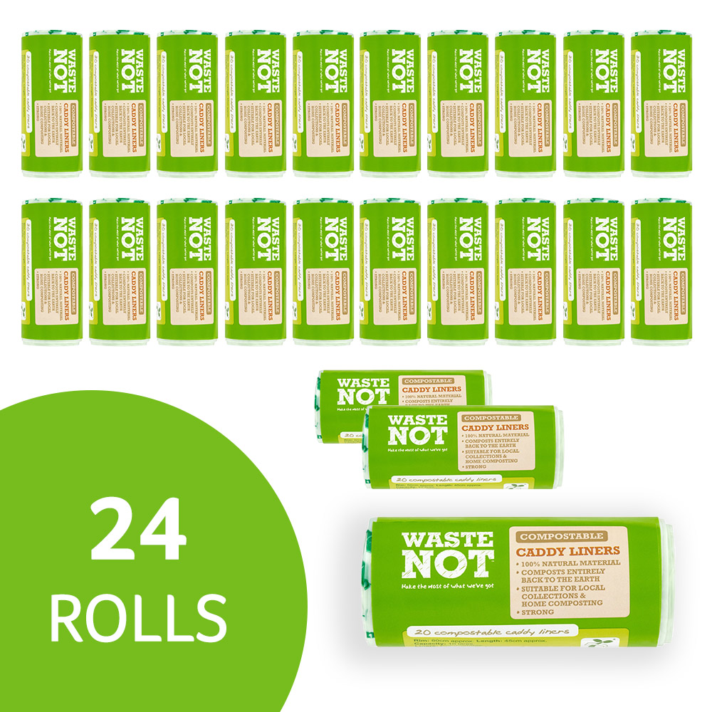 Waste Not Compostable Caddy Liners | 20 Pack | 10L