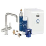 Grohe Blue Professional Single Lever Swivel 180 U Spout Supersteel Kitchen Mixer Tap