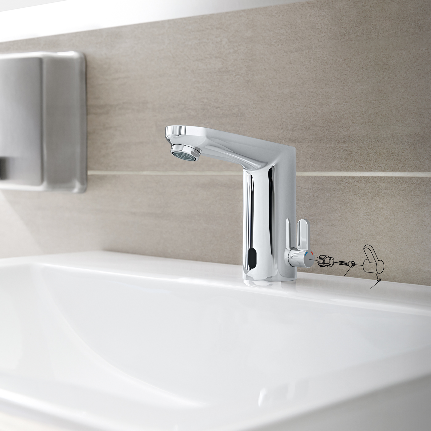 Grohe Eurosmart Cosmopolitan E Electronic Battery Powered Temperature