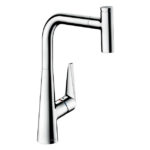 hansgrohe Talis Select S with Pull-out Spout Single Lever Swivel Spout 300 Chrome Kitchen Mixer
