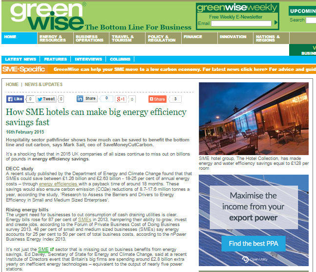 Greenwise Business hotel energy saving story