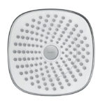 hansgrohe Croma Select E 180 2Jet Chrome and White Overhead EcoSmart Shower