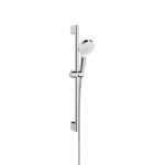 hansgrohe Crometta Vario Unica Chrome and White Shower Set 0.65m - Main