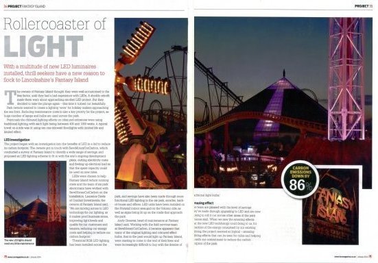Image of Fantasy Island article on how SaveMoneyCutCarbon helps amusement park to cut carbon footprint and lighting costs by 86 per cent