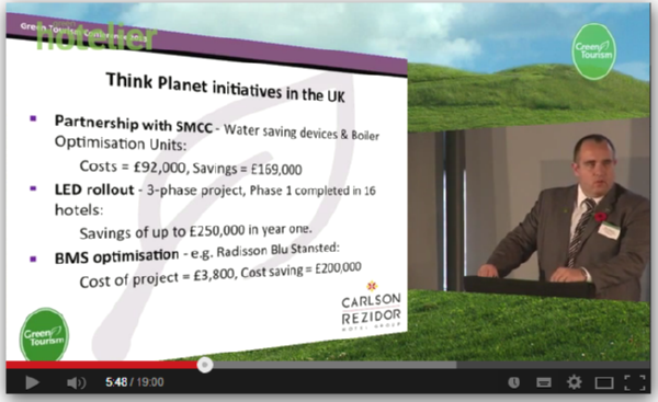 Image of Green Tourism 2013 video with link to Simon Pearson presentation-SaveMoneyCutCarbon